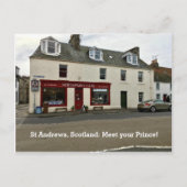 St Andrews Scotland "Meet Your Prince Cafe Window" Briefkaart (Voorkant)