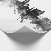 St Andrews Scotland Skyline Black White Cadeaupapier (Hoek)