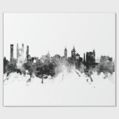 St Andrews Scotland Skyline Black White Cadeaupapier (Vlak)