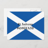 St Andrews Scotland vlag briefkaart (Voorkant / Achterkant)