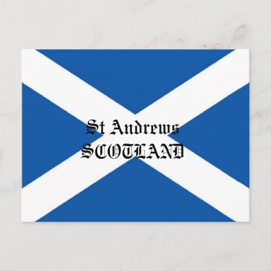 St Andrews Scotland vlag briefkaart (Voorkant)