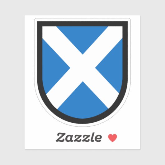 St. Andrew's Shield - 1 Up Contour Cut Sticker (Vel)