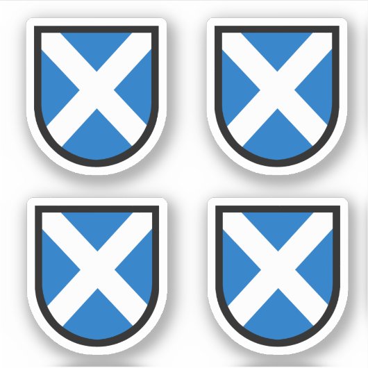 St. Andrew's Shield - 4 Up - Contour Cut Sticker (Voorkant)