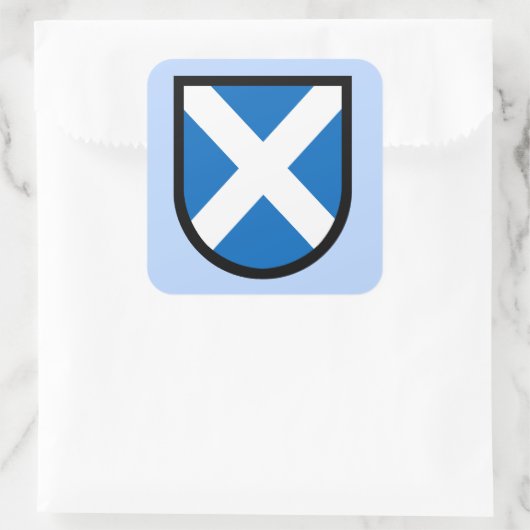 St. Andrew's Shield Vierkante Sticker (Tas)