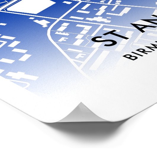 St Andrew's Stadium Poster, de thuisbasis van Birm Poster (Hoek)