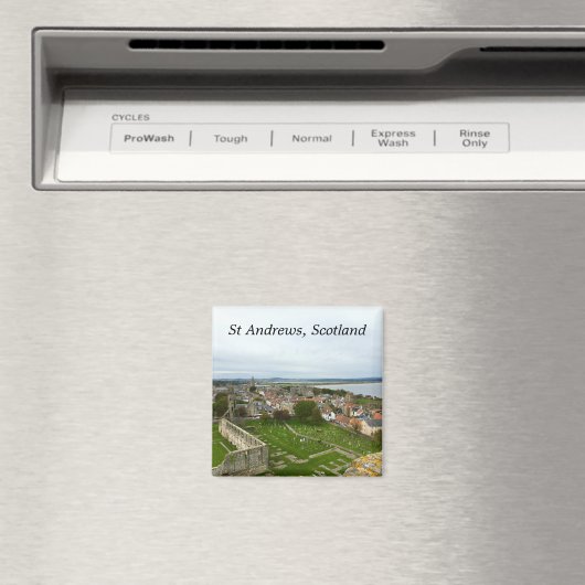 St Andrews Town Aerial Uitzicht vanaf de kathedraa Magneet (Insitu (Vaatwasser))