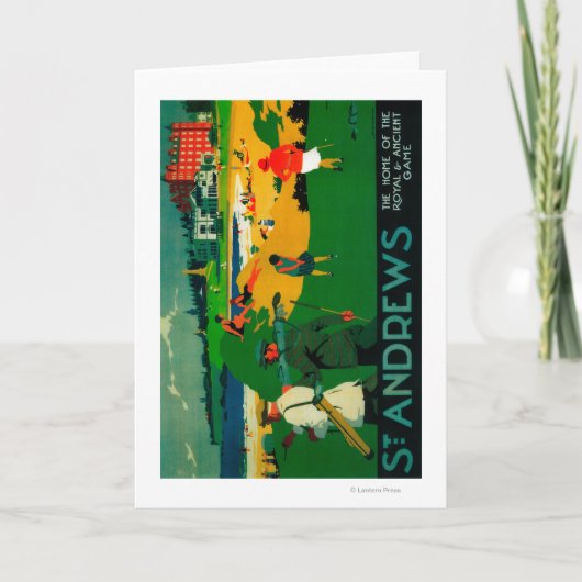 St. Andrews Vintage PosterEurope Kaart (Voorkant)