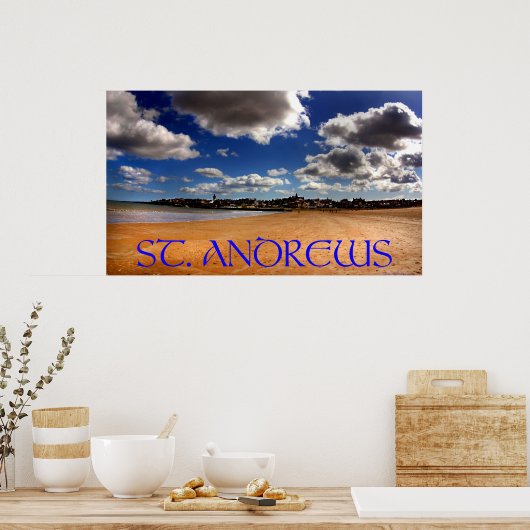 st. andrews weststrand poster (Keuken)