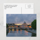St. Angelo Bridge, St. Peter's Basilica, Rome Briefkaart (Voorkant / Achterkant)