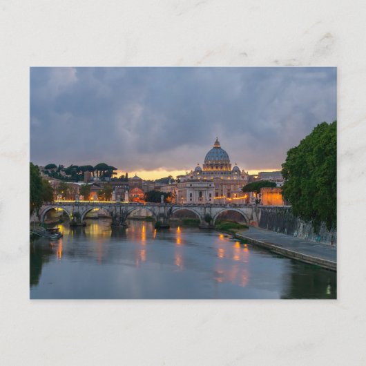 St. Angelo Bridge, St. Peter's Basilica, Rome Briefkaart (Voorkant)