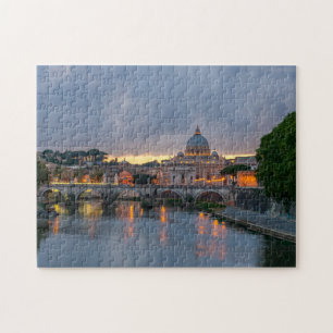 St. Angelo Bridge, St. Peter's Basilica, Rome Legpuzzel