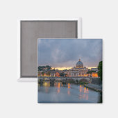 St. Angelo Bridge, St. Peter's Basilica, Rome Magneet (Voorkant / Achterkant)