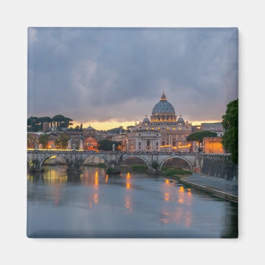 St. Angelo Bridge, St. Peter's Basilica, Rome Magneet (Voorkant)
