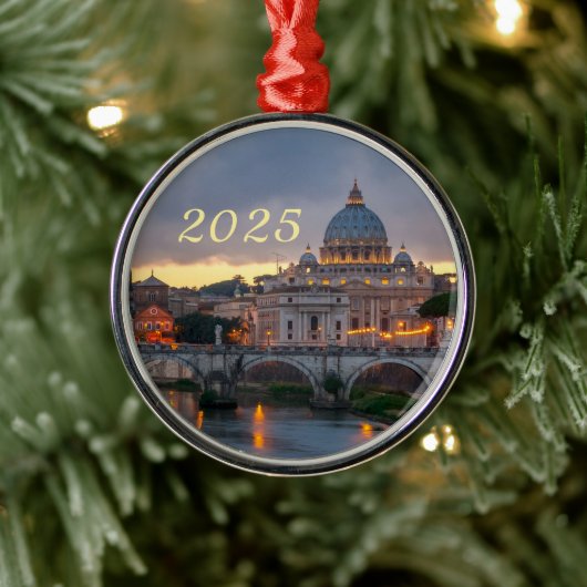 St. Angelo Bridge, St. Peter's Basilica, Rome Metalen Ornament (Boom)