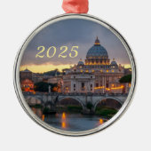 St. Angelo Bridge, St. Peter's Basilica, Rome Metalen Ornament (Voorkant)