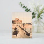 St Angelo Castle and Bridge, Rome, Lazio Italië Briefkaart (Staand voorkant)