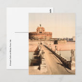 St Angelo Castle and Bridge, Rome, Lazio Italië Briefkaart (Voorkant / Achterkant)