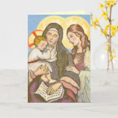 St. Ann met het Wenskaart van Jesus en van Mary Kaart (Gele Bloem)