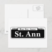St. Ann St., New Orleans Street Sign. Briefkaart (Voorkant / Achterkant)