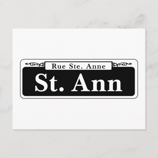 St. Ann St., New Orleans Street Sign. Briefkaart (Voorkant)