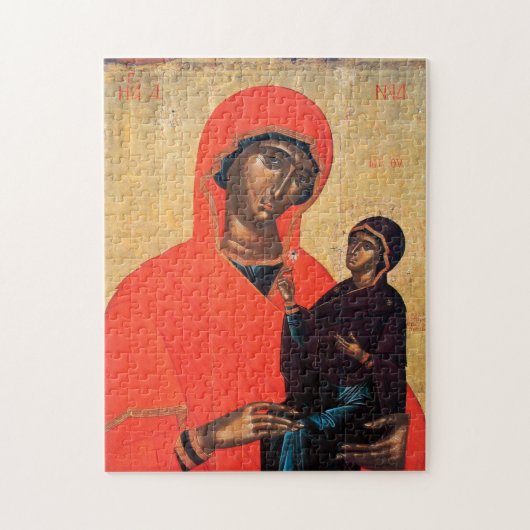 St. Anna en de Theotokos Byzantijnse Icoon Legpuzzel (Verticaal)