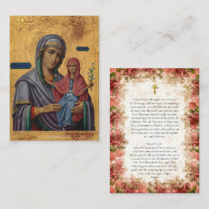 St. Anna en de Theotokos Zwangerschapsgebedskaart Plaatskaartje