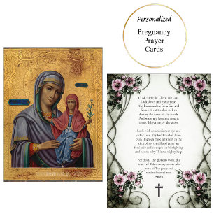 St. Anna en de Theotokos Zwangerschapsgebedskaart Plaatskaartje