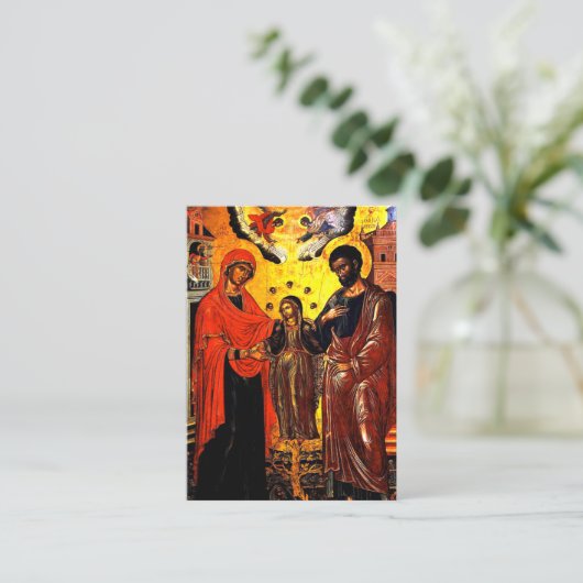St. Anna, Joachim, Theotokos Zwangerschapsgebed Ka Plaatskaartje (Staand voorkant)