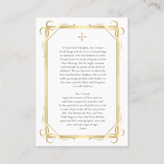 St. Anna, Joachim, Theotokos Zwangerschapsgebed Ka Plaatskaartje (Achterkant)