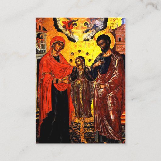 St. Anna, Joachim, Theotokos Zwangerschapsgebed Ka Plaatskaartje (Voorkant)