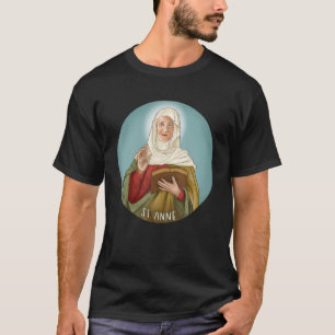 St Anne Afbeelding Patron Saint Kinderen Kat T-shirt