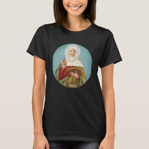 St Anne Afbeelding Patron Saint Kinderen Kat T-shirt