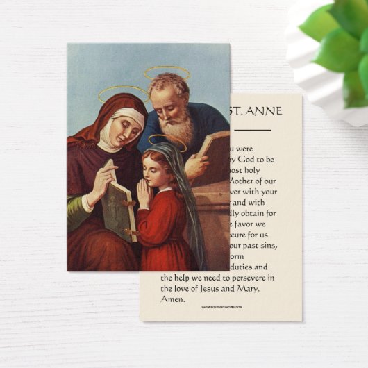 St. Anne Blessed Virgin Mary Prayer Heilige Kaart (Bureau)