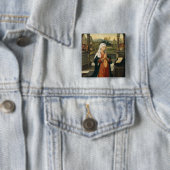 St.Anne Conceiving the Virgin Vierkante Button 5,1 Cm (In situ)