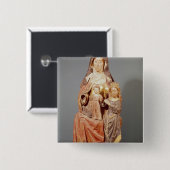 St. Anne, de Maagd en het Kind, Vierkante Button 5,1 Cm (Voorkant /achterkant)