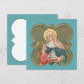 St. Anne en BVM in een Barbed Quatrefoil (BK67) (Voorkant / Achterkant)