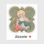 St. Anne en BVM in een Barbed Quatrefoil (BK67) Sticker (Vel)