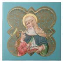 St. Anne en BVM in een Barbed Quatrefoil (BK67)