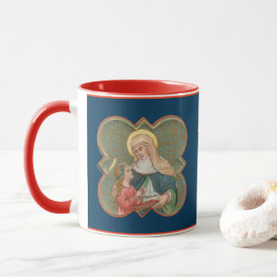 St. Anne en de BVM in een getande vierpas (BK67) Mok