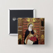 St. Anne en de Maagd Vierkante Button 5,1 Cm (Voorkant /achterkant)