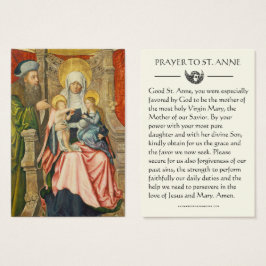 St. Anne Joachim Maagd Maria Jezus Gebed Visitekaartje