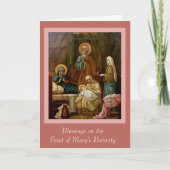 St. Anne Joachim Nativity van Maagdelijke Mary Feestdagen Kaart (Voorkant)