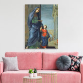 St. Anne leidt de Maagd naar de tempel Canvas Afdruk (Insitu (Woonkamer))