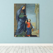 St. Anne leidt de Maagd naar de tempel Canvas Afdruk (Insitu (Houten vloer))