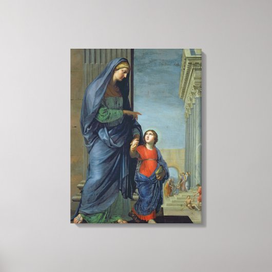 St. Anne leidt de Maagd naar de tempel Canvas Afdruk (Voorkant)