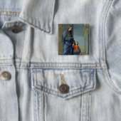 St. Anne leidt de Maagd naar de tempel Vierkante Button 5,1 Cm (In situ)