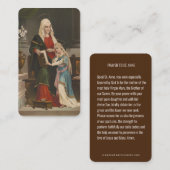 St. Anne met de blote Maagd Maria katholieke gebed Plaatskaartje (Voorkant / Achterkant)