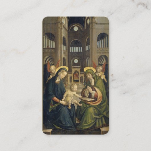St Anne met de blote Maagd Mary Jesus Prayer Plaatskaartje (Voorkant)