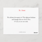 St. Anne Prayer Card Briefkaart (Achterkant)