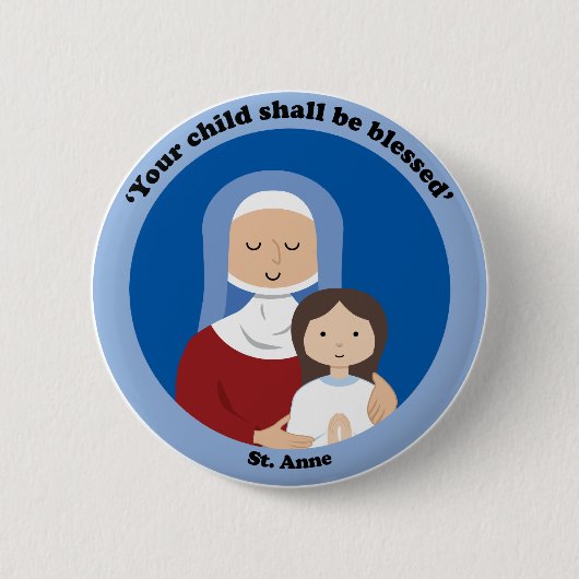 St. Anne Ronde Button 5,7 Cm (Voorkant)